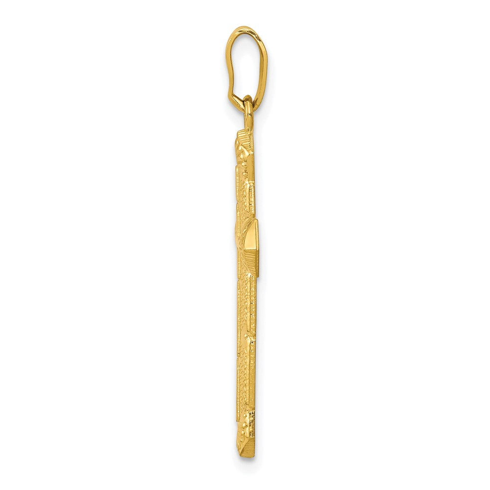 10k Yellow Gold Passion Cross Pendant