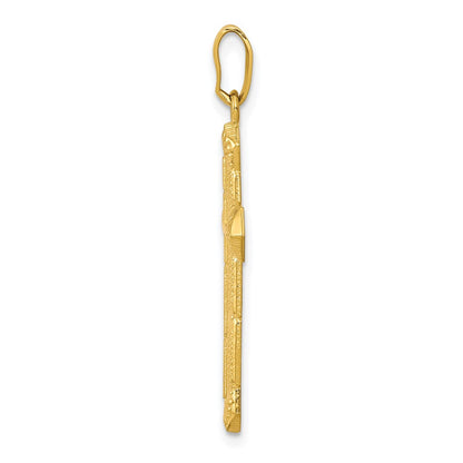10k Yellow Gold Passion Cross Pendant