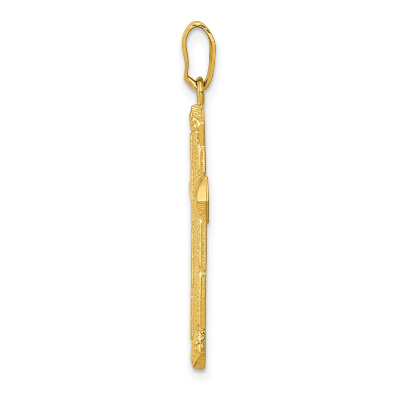 10k Yellow Gold Passion Cross Pendant