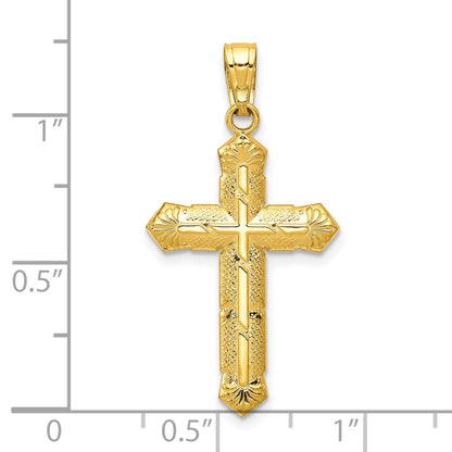 10k Yellow Gold Passion Cross Pendant