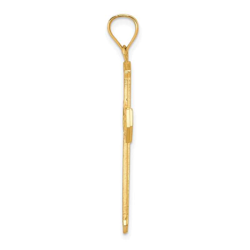 10k Yellow Gold Passion Cross Pendant