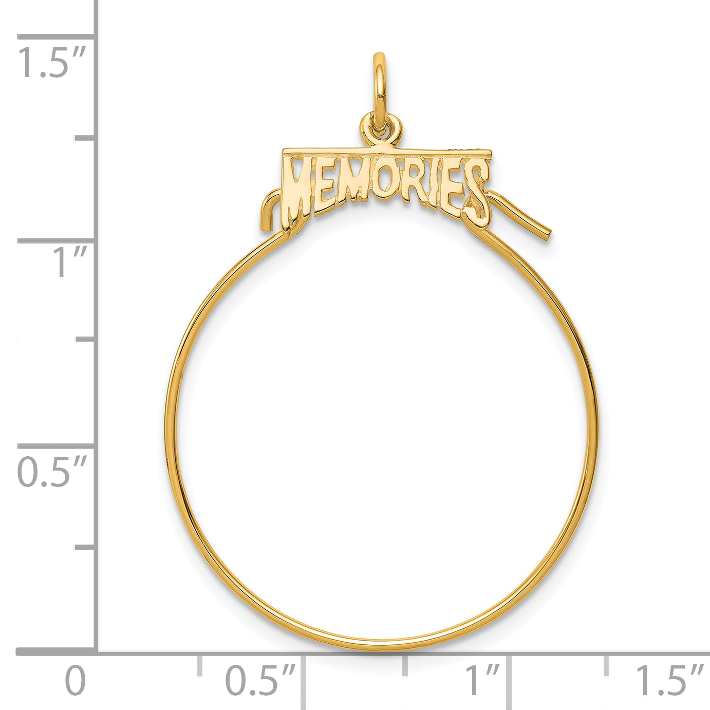 10k Yellow Gold MEMORIES Charm Holder