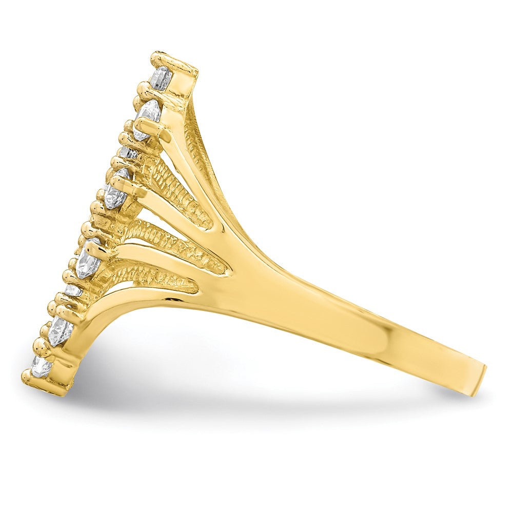 10K Yellow Gold 10K Cz 9-Stone Ring