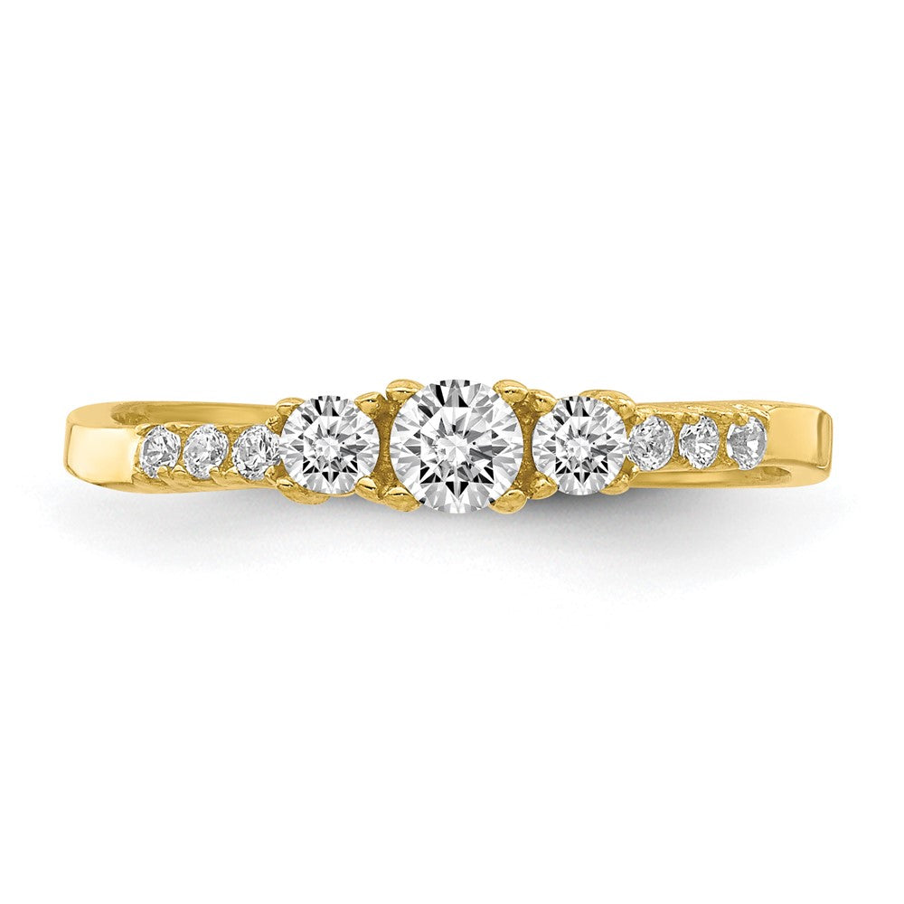 10K Yellow Gold 10K Cz Fancy Child'S Ring