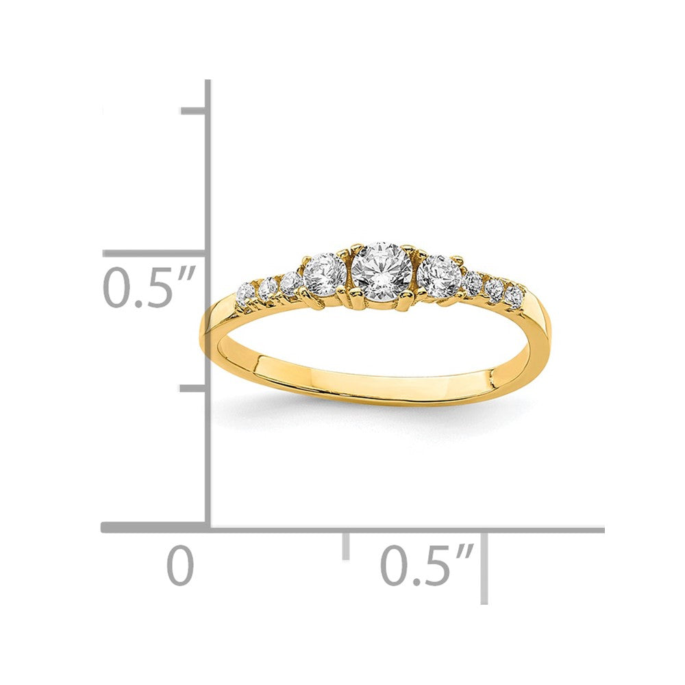 10K Yellow Gold 10K Cz Fancy Child'S Ring