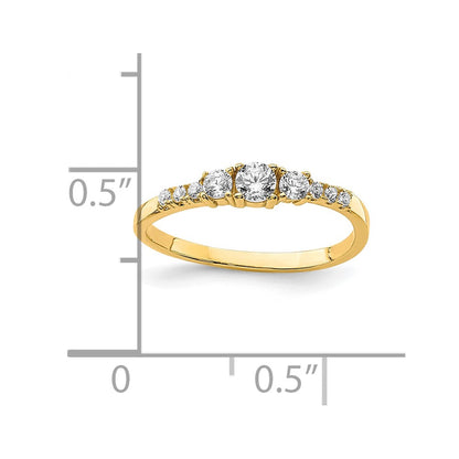 10K Yellow Gold 10K Cz Fancy Child'S Ring