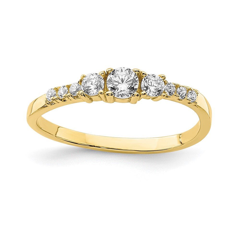 10K Yellow Gold 10K Cz Fancy Child'S Ring