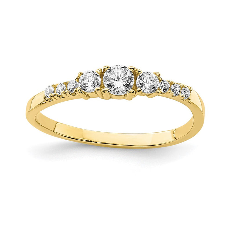 10K Yellow Gold 10K Cz Fancy Child'S Ring