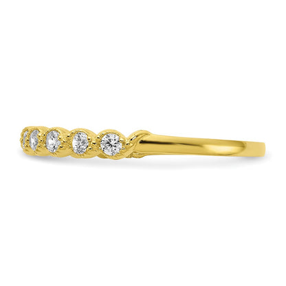 10K Yellow Gold 10K Square Cz Fancy Ring