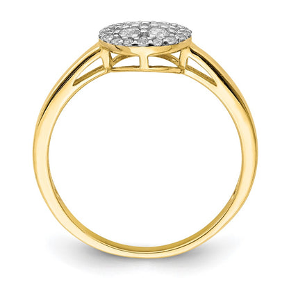 10K Yellow Gold 10K Circle Cz Fancy Ring