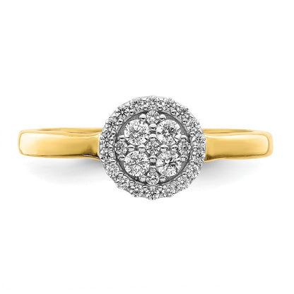 10K Yellow Gold 10K Circle Cz Fancy Ring