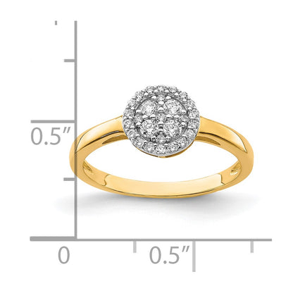 10K Yellow Gold 10K Circle Cz Fancy Ring