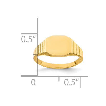 10k Yellow Gold Signet Baby Ring