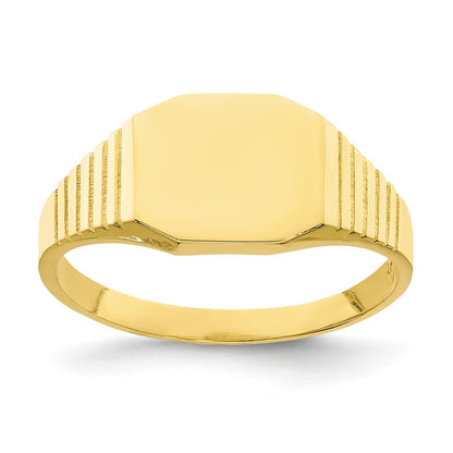 10k Yellow Gold Signet Baby Ring
