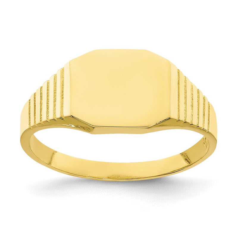 10k Yellow Gold Signet Baby Ring