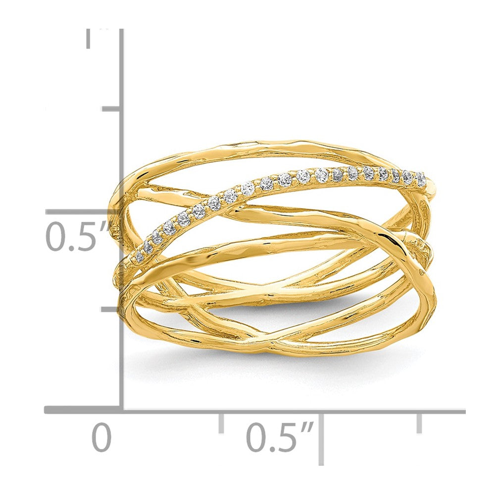 10K Yellow Gold 10K Cz Ring