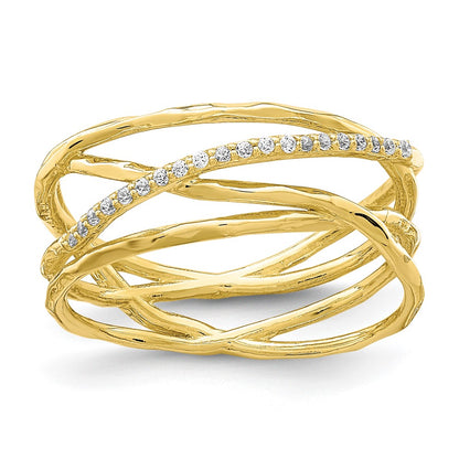 10K Yellow Gold 10K Cz Ring