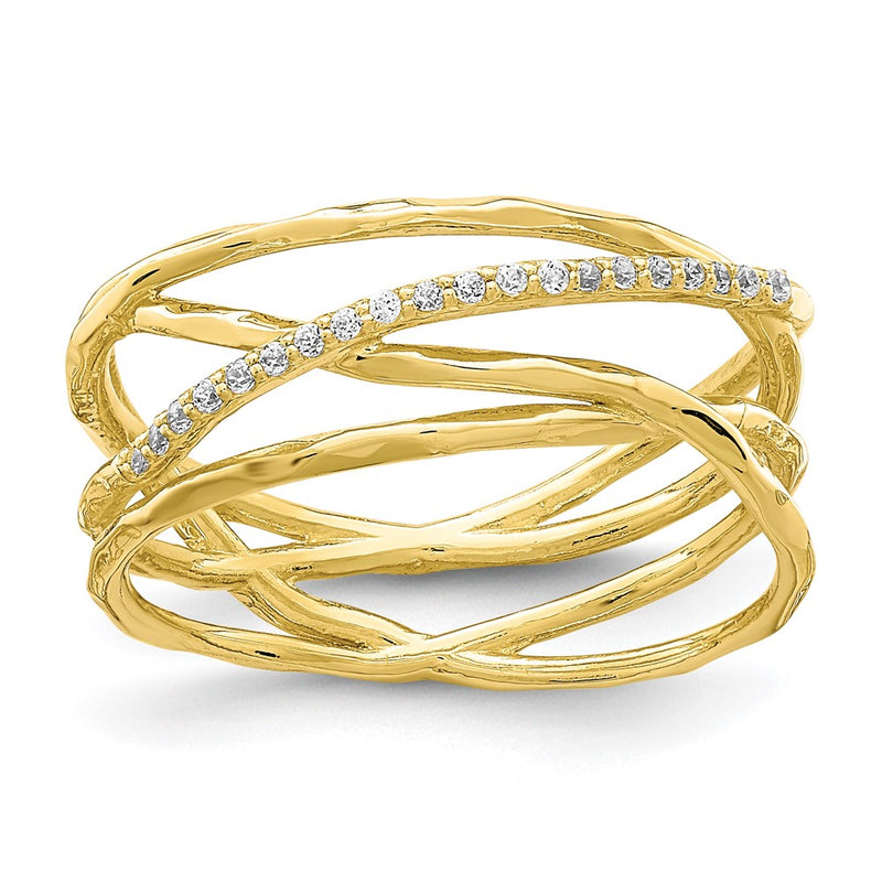 10K Yellow Gold 10K Cz Ring