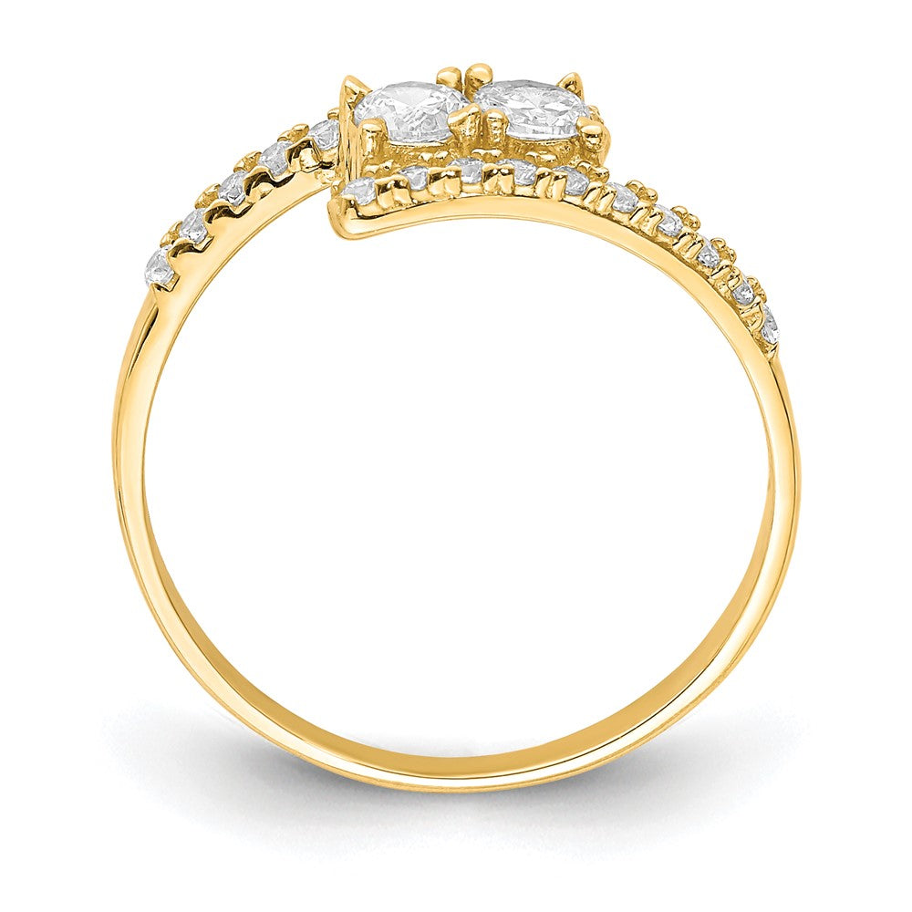 10K Yellow Gold 10K Cz Fancy Ring