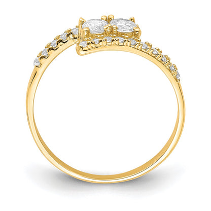 10K Yellow Gold 10K Cz Fancy Ring