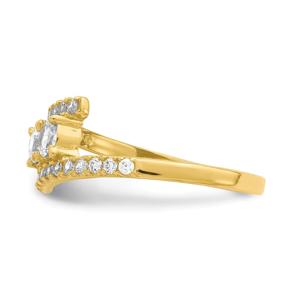 10K Yellow Gold 10K Cz Fancy Ring