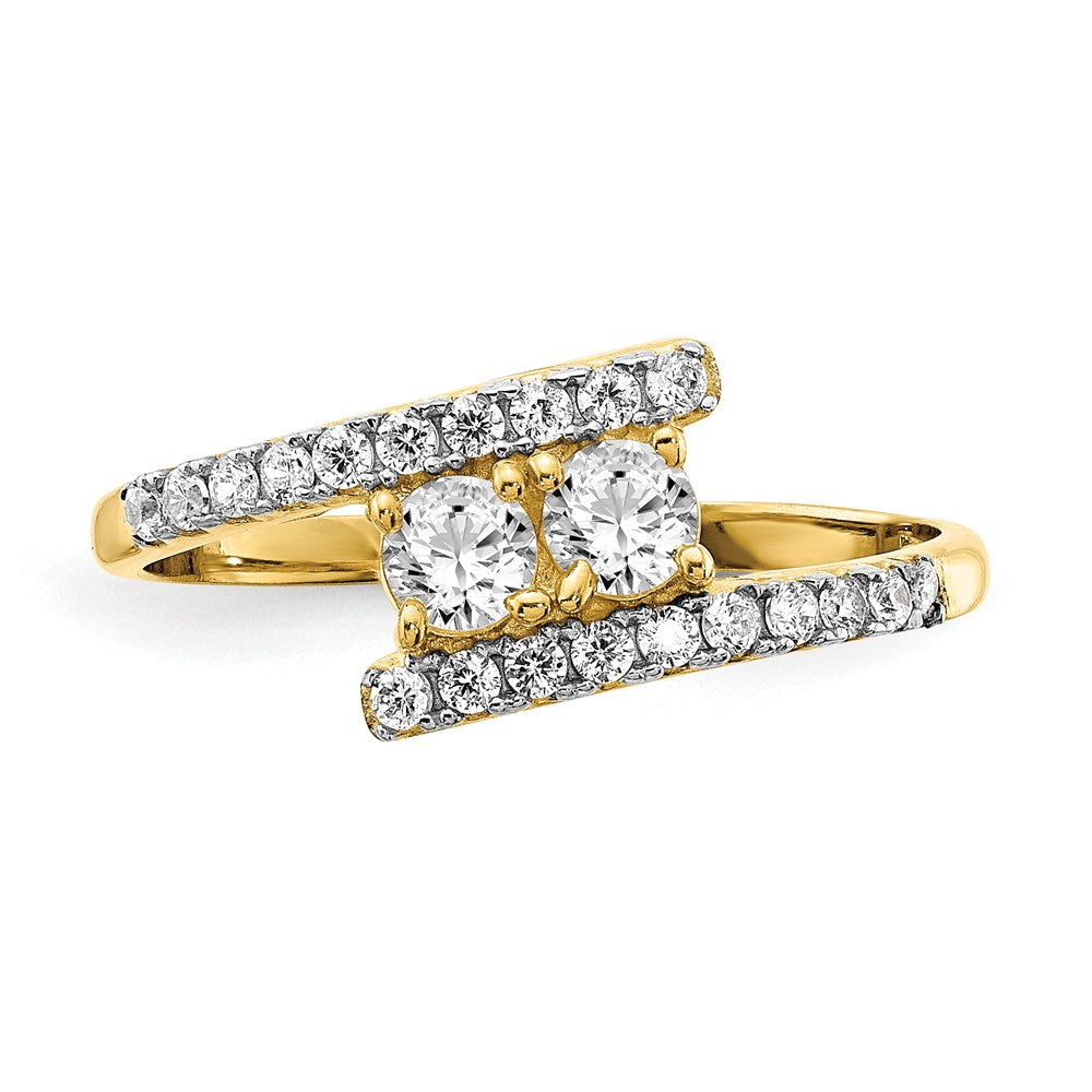 10K Yellow Gold 10K Cz Fancy Ring
