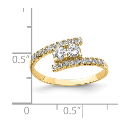 10K Yellow Gold 10K Cz Fancy Ring