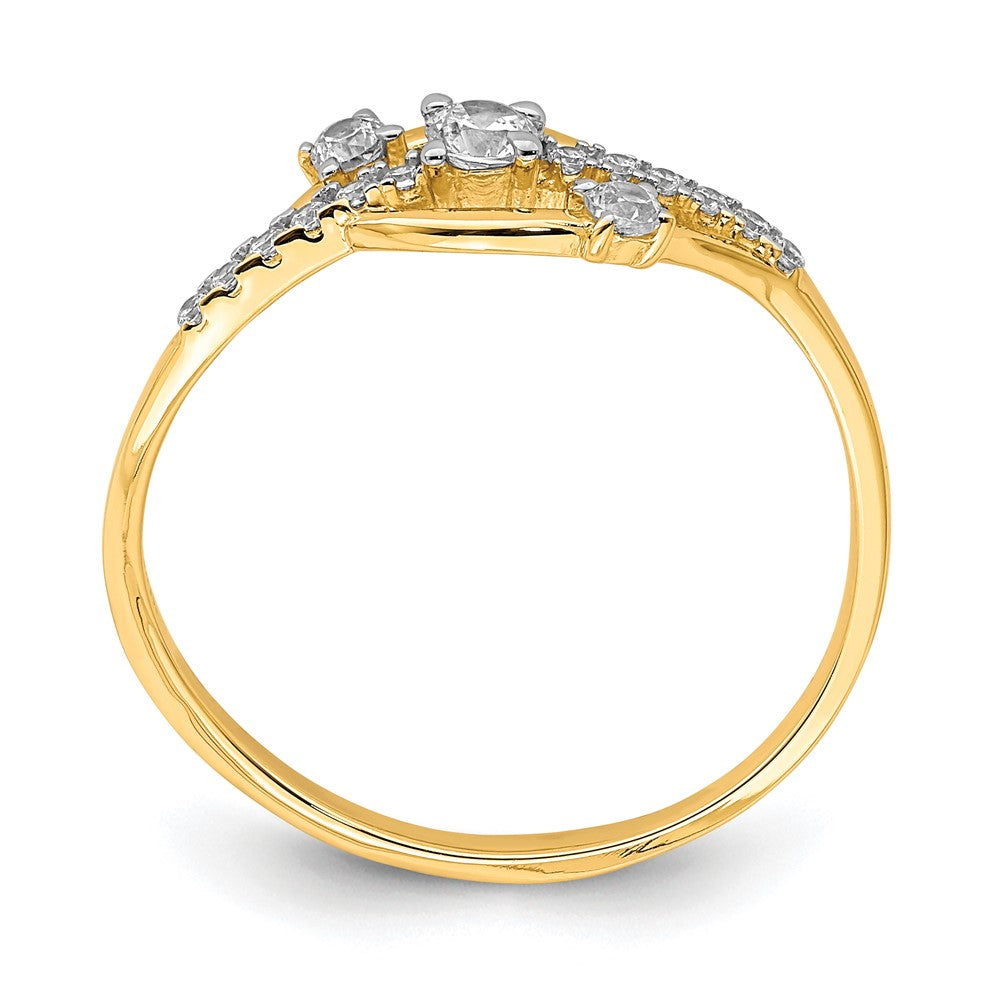 10K Yellow Gold 10K Cz Fancy Ring