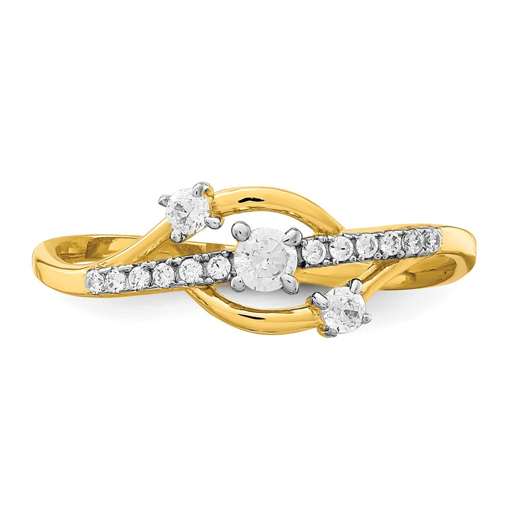10K Yellow Gold 10K Cz Fancy Ring