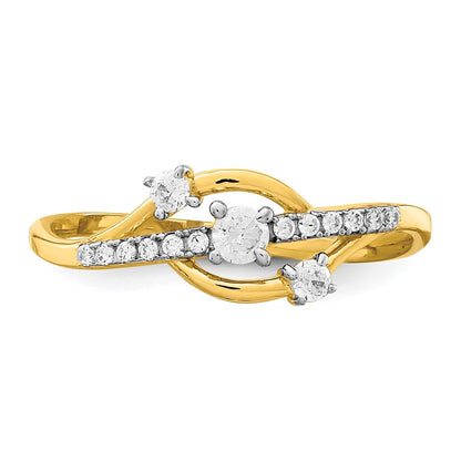 10K Yellow Gold 10K Cz Fancy Ring