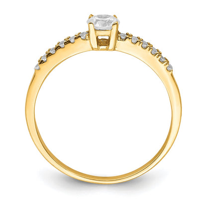 10K Yellow Gold 10K Cz Fancy Ring