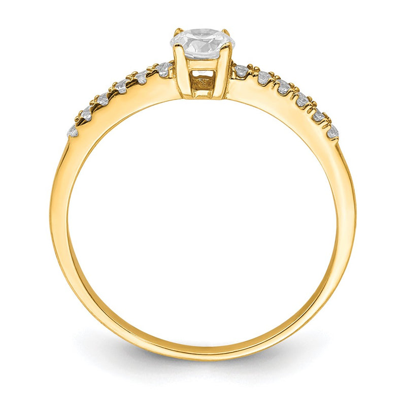 10K Yellow Gold 10K Cz Fancy Ring