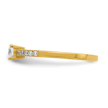 10K Yellow Gold 10K Cz Fancy Ring