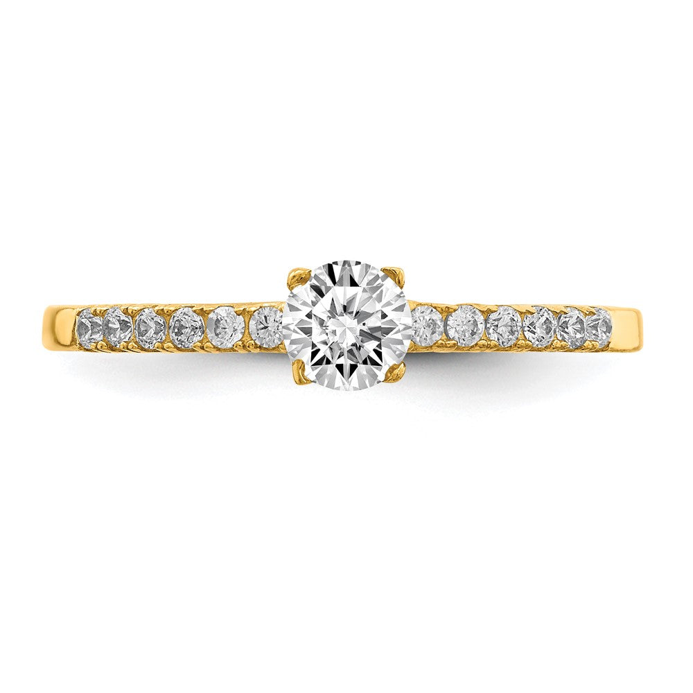 10K Yellow Gold 10K Cz Fancy Ring