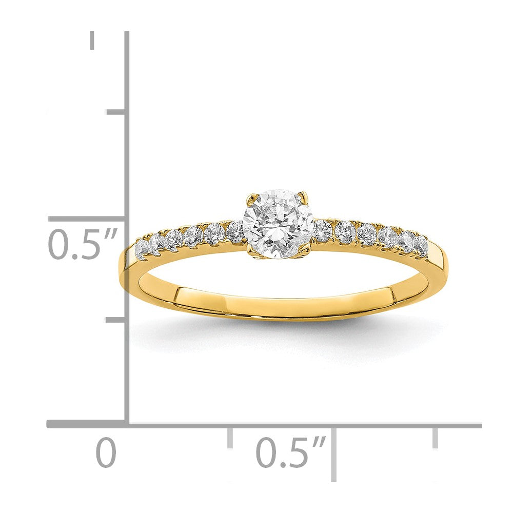 10K Yellow Gold 10K Cz Fancy Ring