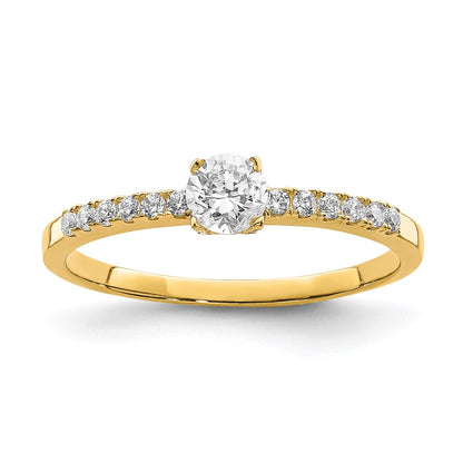 10K Yellow Gold 10K Cz Fancy Ring