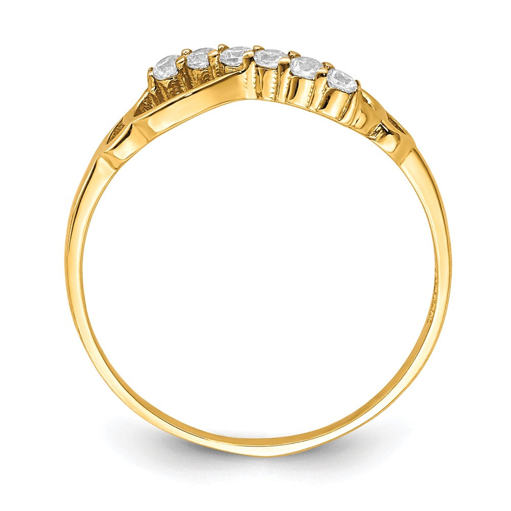 10K Yellow Gold 10K Cz Infinity Ring