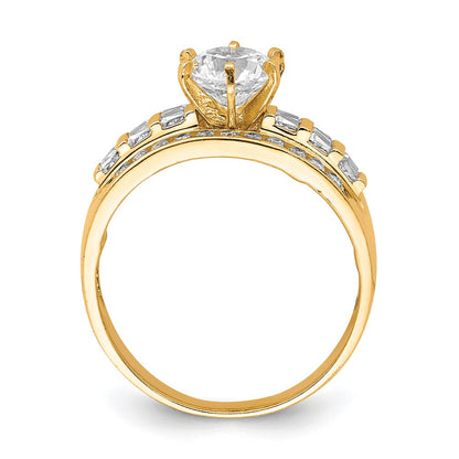10K Yellow Gold 10K Cz Micropave Ring