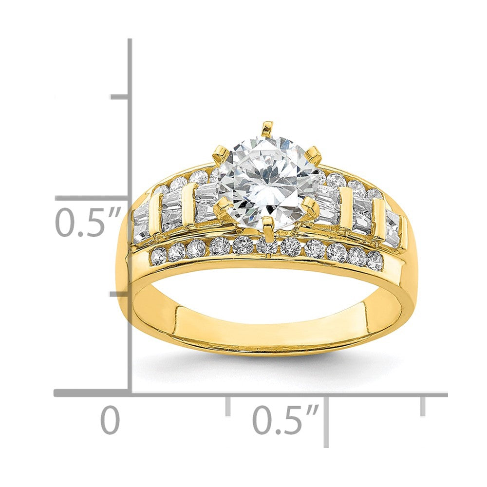 10K Yellow Gold 10K Cz Micropave Ring
