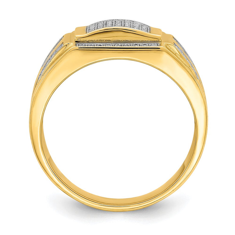 10K Yellow Gold 10K Men'S Cz Signet Ring