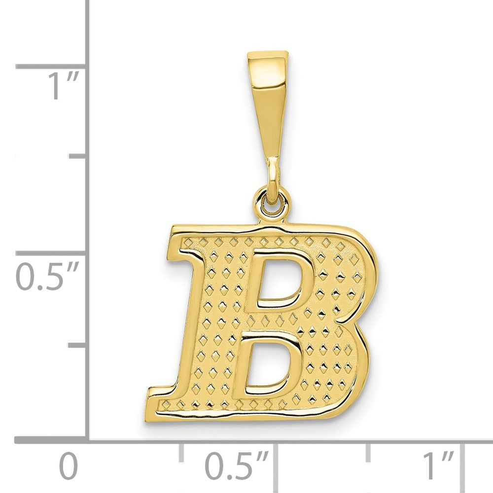 10K Yellow Gold Initial B Pendant