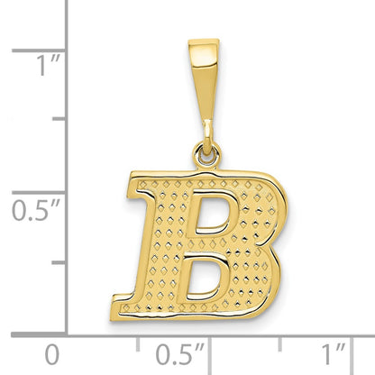 10K Yellow Gold Initial B Pendant