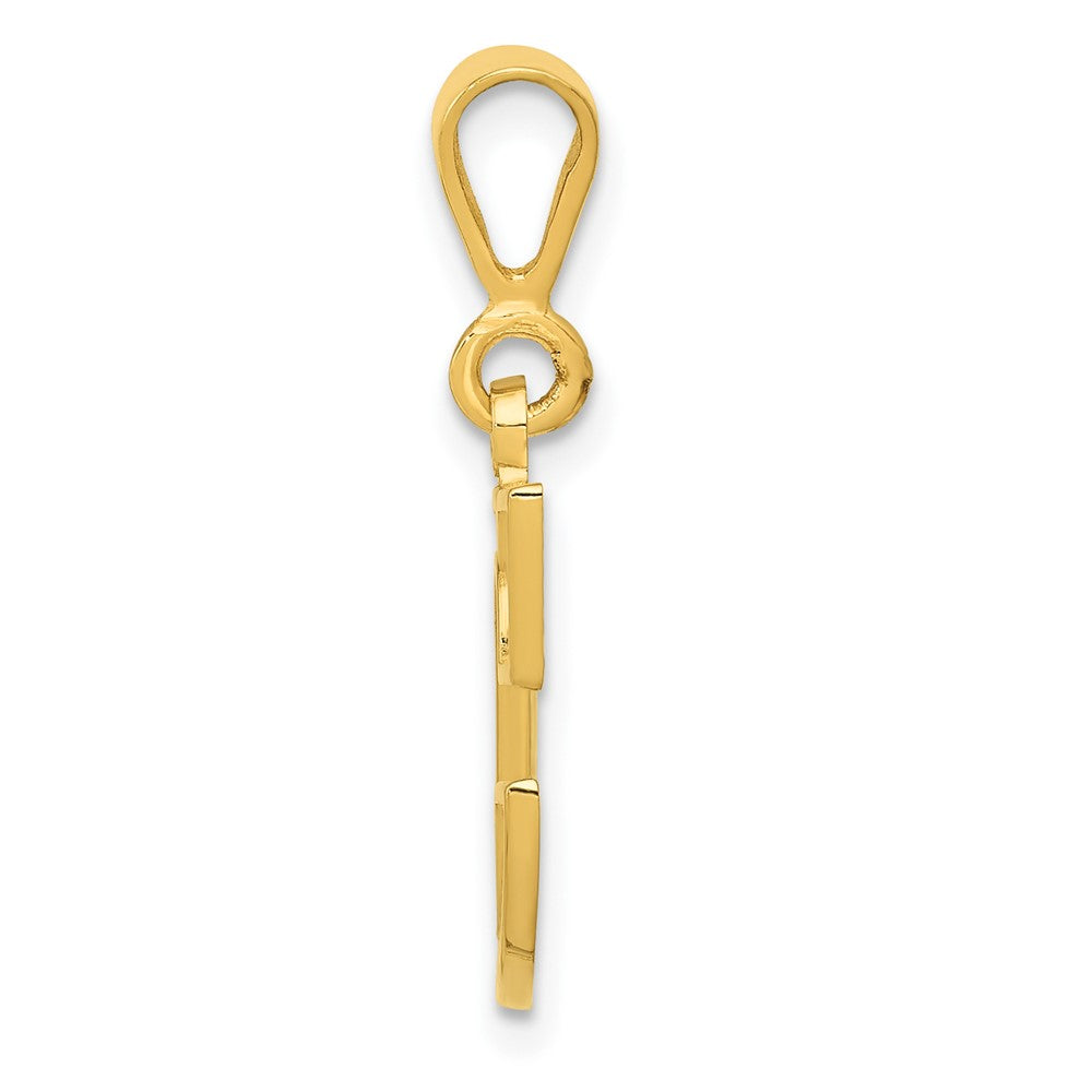 10K Yellow Gold Initial C Pendant