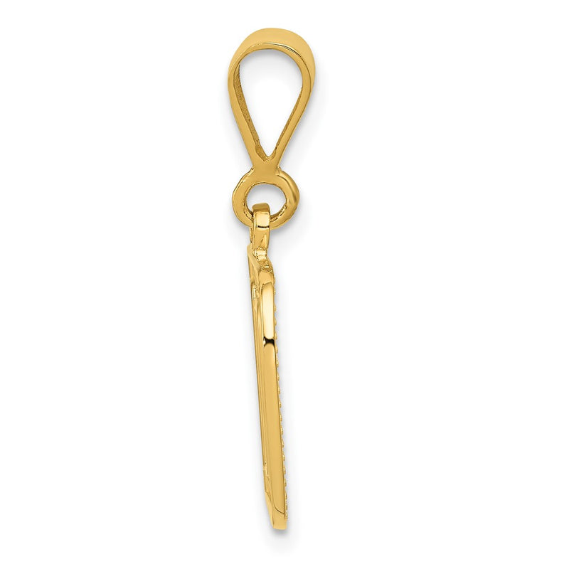 10K Yellow Gold Initial D Pendant