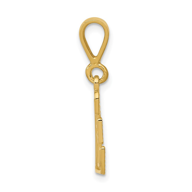 10K Yellow Gold 10Ky Initial E Pendant