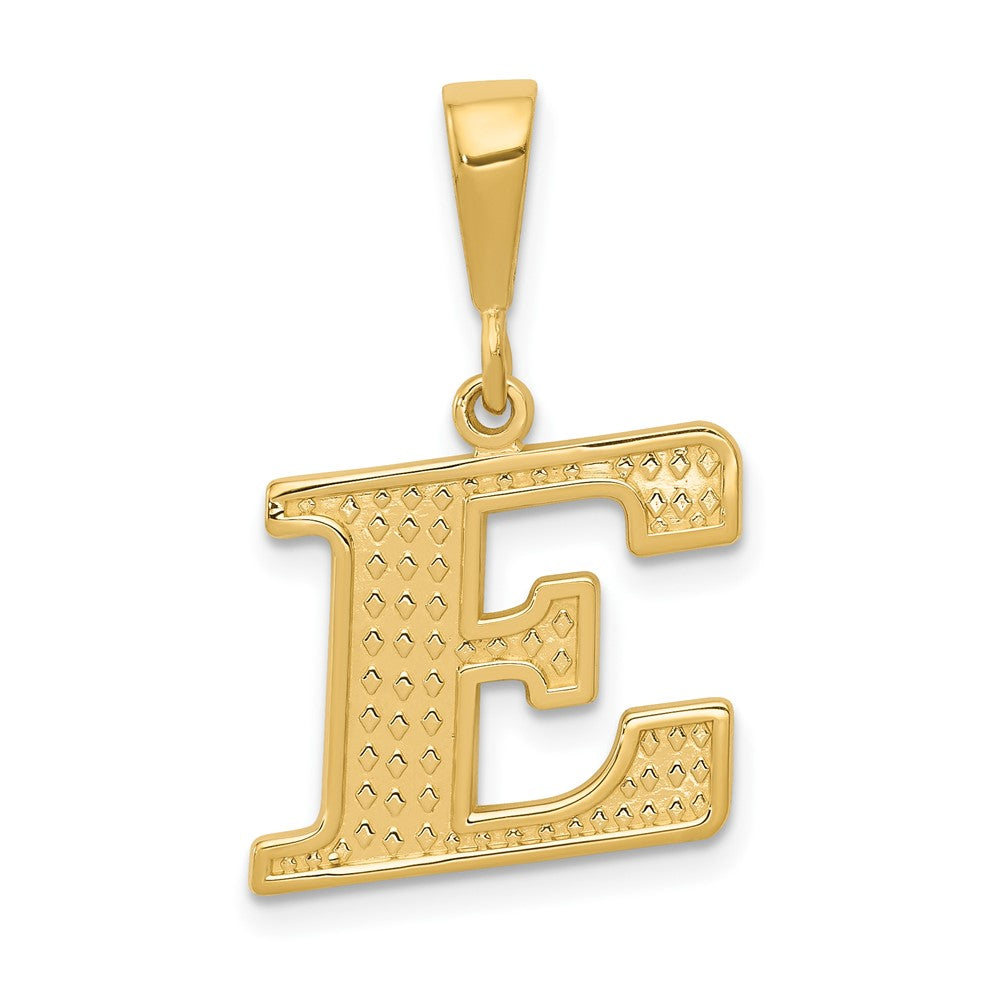 10K Yellow Gold 10Ky Initial E Pendant