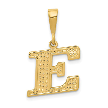 10K Yellow Gold 10Ky Initial E Pendant