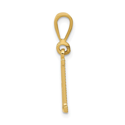 10K Yellow Gold 10Ky Initial H Pendant
