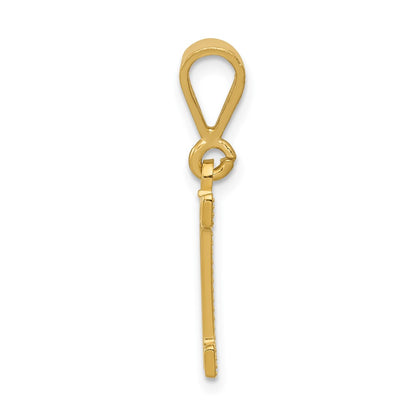 10K Yellow Gold 10Ky Initial I Pendant