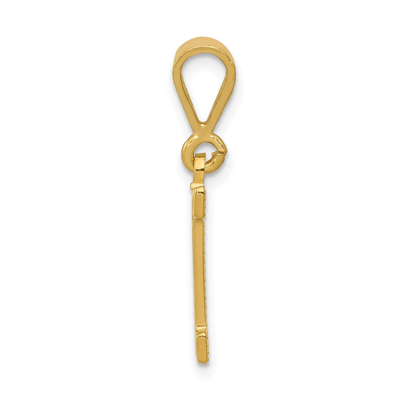 10K Yellow Gold 10Ky Initial I Pendant